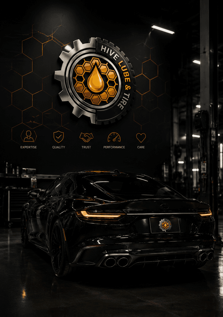 Black sports car in Hive garage